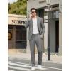 image:imageCOOFANDY Mens Casual Pants Elastic Waist Flat Front Dress Slacks Regular Fit Stretch Golf Pants Work Office TrousersDark Gray