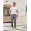 image:imageCOOFANDY Mens Casual Pants Elastic Waist Flat Front Dress Slacks Regular Fit Stretch Golf Pants Work Office TrousersDark Gray