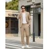 image:imageCOOFANDY Mens Casual Pants Elastic Waist Flat Front Dress Slacks Regular Fit Stretch Golf Pants Work Office TrousersKhaki