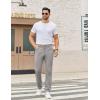 image:imageCOOFANDY Mens Casual Pants Elastic Waist Flat Front Dress Slacks Regular Fit Stretch Golf Pants Work Office TrousersLight Gray