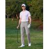 image:imageCOOFANDY Mens Casual Pants Elastic Waist Flat Front Dress Slacks Regular Fit Stretch Golf Pants Work Office TrousersLight Gray