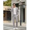 image:imageCOOFANDY Mens Casual Pants Elastic Waist Flat Front Dress Slacks Regular Fit Stretch Golf Pants Work Office TrousersLight Gray