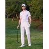 image:imageCOOFANDY Mens Casual Pants Elastic Waist Flat Front Dress Slacks Regular Fit Stretch Golf Pants Work Office TrousersWhite