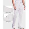 image:imageCOOFANDY Mens Casual Pants Elastic Waist Flat Front Dress Slacks Regular Fit Stretch Golf Pants Work Office TrousersWhite