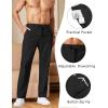 image:imageCOOFANDY Mens Cotton Linen Pants Casual Drawstring Dress Pants Beach Summer Lightweight TrousersBlack
