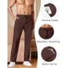 image:imageCOOFANDY Mens Cotton Linen Pants Casual Drawstring Dress Pants Beach Summer Lightweight TrousersCoffee