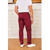 image:imageCOOFANDY Mens Drawstring Casual Pants Cotton Twill Elastic Waist Chino PantsRed