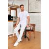 image:imageCOOFANDY Mens Drawstring Casual Pants Cotton Twill Elastic Waist Chino PantsWhite