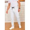image:imageCOOFANDY Mens Drawstring Casual Pants Cotton Twill Elastic Waist Chino PantsWhite
