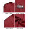 image:imageCOOFANDY Mens Henley TShirts Short Sleeve Casual Button Henley Shirts Band Collar Tee Summer Beach Hippie ShirtsWine Red