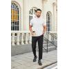 image:imageCOOFANDY Mens Mock Turtleneck Shirts Casual Premium Cotton Short Sleeve Shirt Basic Half Neck TShirtsAll White