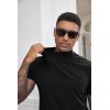 image:imageCOOFANDY Mens Mock Turtleneck Shirts Casual Premium Cotton Short Sleeve Shirt Basic Half Neck TShirtsBlack