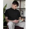 image:imageCOOFANDY Mens Mock Turtleneck Shirts Casual Premium Cotton Short Sleeve Shirt Basic Half Neck TShirtsBlack