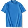 image:imageCOOFANDY Mens Mock Turtleneck Shirts Casual Premium Cotton Short Sleeve Shirt Basic Half Neck TShirtsBlue