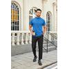 image:imageCOOFANDY Mens Mock Turtleneck Shirts Casual Premium Cotton Short Sleeve Shirt Basic Half Neck TShirtsBlue