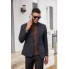 image:imageCOOFANDY Mens Mock Turtleneck Shirts Casual Premium Cotton Short Sleeve Shirt Basic Half Neck TShirtsBrown