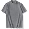 image:imageCOOFANDY Mens Mock Turtleneck Shirts Casual Premium Cotton Short Sleeve Shirt Basic Half Neck TShirtsGray