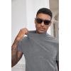 image:imageCOOFANDY Mens Mock Turtleneck Shirts Casual Premium Cotton Short Sleeve Shirt Basic Half Neck TShirtsGray