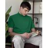 image:imageCOOFANDY Mens Mock Turtleneck Shirts Casual Premium Cotton Short Sleeve Shirt Basic Half Neck TShirtsGreen