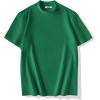 image:imageCOOFANDY Mens Mock Turtleneck Shirts Casual Premium Cotton Short Sleeve Shirt Basic Half Neck TShirtsGreen