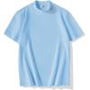 image:imageCOOFANDY Mens Mock Turtleneck Shirts Casual Premium Cotton Short Sleeve Shirt Basic Half Neck TShirtsLight Blue