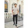 image:imageCOOFANDY Mens Mock Turtleneck Shirts Casual Premium Cotton Short Sleeve Shirt Basic Half Neck TShirtsLight Khaki