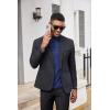 image:imageCOOFANDY Mens Mock Turtleneck Shirts Casual Premium Cotton Short Sleeve Shirt Basic Half Neck TShirtsNavy Blue