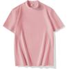 image:imageCOOFANDY Mens Mock Turtleneck Shirts Casual Premium Cotton Short Sleeve Shirt Basic Half Neck TShirtsPink