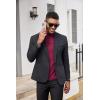 image:imageCOOFANDY Mens Mock Turtleneck Shirts Casual Premium Cotton Short Sleeve Shirt Basic Half Neck TShirtsRed