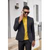 image:imageCOOFANDY Mens Mock Turtleneck Shirts Casual Premium Cotton Short Sleeve Shirt Basic Half Neck TShirtsYellow