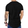 image:imageCOOFANDY Mens Muscle T Shirts Stretch Short Sleeve V Neck Bodybuilding Workout Tee Shirts Ribbed Knit ShirtBlack