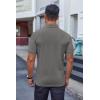 image:imageCOOFANDY Mens Polo TShirts Short Sleeve Casual Button Collared Golf Shirts Lightweight Cotton Pique Pullover Tops Dark Grey XLarge