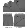 image:imageCOOFANDY Mens Polo TShirts Short Sleeve Casual Button Collared Golf Shirts Lightweight Cotton Pique Pullover Tops Dark Grey XLarge