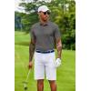 image:imageCOOFANDY Mens Polo TShirts Short Sleeve Casual Button Collared Golf Shirts Lightweight Cotton Pique Pullover Tops Dark Grey XLarge