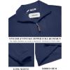 image:imageCOOFANDY Mens Quarter Zip Up Pullover Mock Neck Long Sleeve Sweater Casual Corduroy Polo SweatshirtDeep Blue