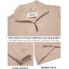 image:imageCOOFANDY Mens Quarter Zip Up Pullover Mock Neck Long Sleeve Sweater Casual Corduroy Polo SweatshirtLight Khaki