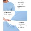 image:imageCOOFANDY Mens Sun Protection Shirts Long Sleeve Rash Guard Swim TShirts Lightweight Quick Dry Fishing Shirts1light Blue