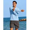 image:imageCOOFANDY Mens Sun Protection Shirts Long Sleeve Rash Guard Swim TShirts Lightweight Quick Dry Fishing Shirts1light Blue
