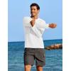 image:imageCOOFANDY Mens Sun Protection Shirts Long Sleeve Rash Guard Swim TShirts Lightweight Quick Dry Fishing Shirts1white