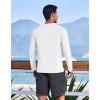 image:imageCOOFANDY Mens Sun Protection Shirts Long Sleeve Rash Guard Swim TShirts Lightweight Quick Dry Fishing Shirts1white