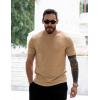 image:imageCOOFANDY Mens TShirts Summer Crew Neck Casual T Shirts Plain Short Sleeve Shirts Basic TeesB Light Khaki