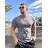 image:imageCOOFANDY Mens TShirts Summer Crew Neck Casual T Shirts Plain Short Sleeve Shirts Basic TeesMedium Gray