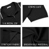 image:imageCOOFANDY Mens Zipper Polo Shirt Casual Knit Short Sleeve Polo T Shirt Classic Fit Shirts1black