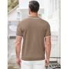 image:imageCOOFANDY Mens Zipper Polo Shirt Casual Knit Short Sleeve Polo T Shirt Classic Fit Shirts1khaki