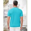 image:imageCOOFANDY Mens Zipper Polo Shirt Casual Knit Short Sleeve Polo T Shirt Classic Fit ShirtsBlue3