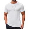 image:imageCOOFANDY Men Classic Tshirt Short Sleeve Casual Tee Shirt Soft Stretchy Workout Tops White