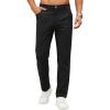 image:imageCOOFANDY Mens Casual Pants Elastic Waist Flat Front Dress Slacks Regular Fit Stretch Golf Pants Work Office TrousersBlack