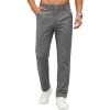 image:imageCOOFANDY Mens Casual Pants Elastic Waist Flat Front Dress Slacks Regular Fit Stretch Golf Pants Work Office TrousersDark Gray
