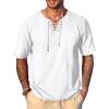 image:imageCOOFANDY Mens Casual T Shirt Cotton Linen Shirts Short Sleeve Beach Yoga Top