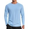 image:imageCOOFANDY Mens Sun Protection Shirts Long Sleeve Rash Guard Swim TShirts Lightweight Quick Dry Fishing Shirts1light Blue
